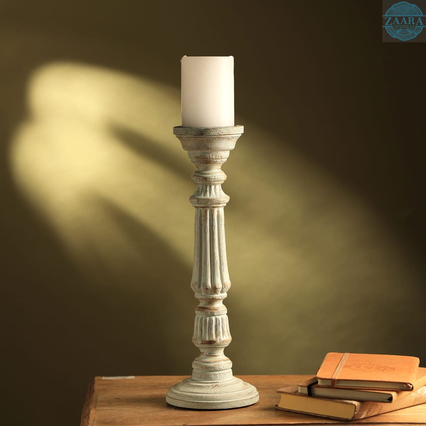 Antique Grey Candlestick — Designer Library