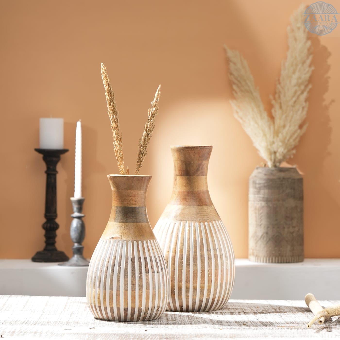 Bottle-Neck Vase Pair — Designer Library