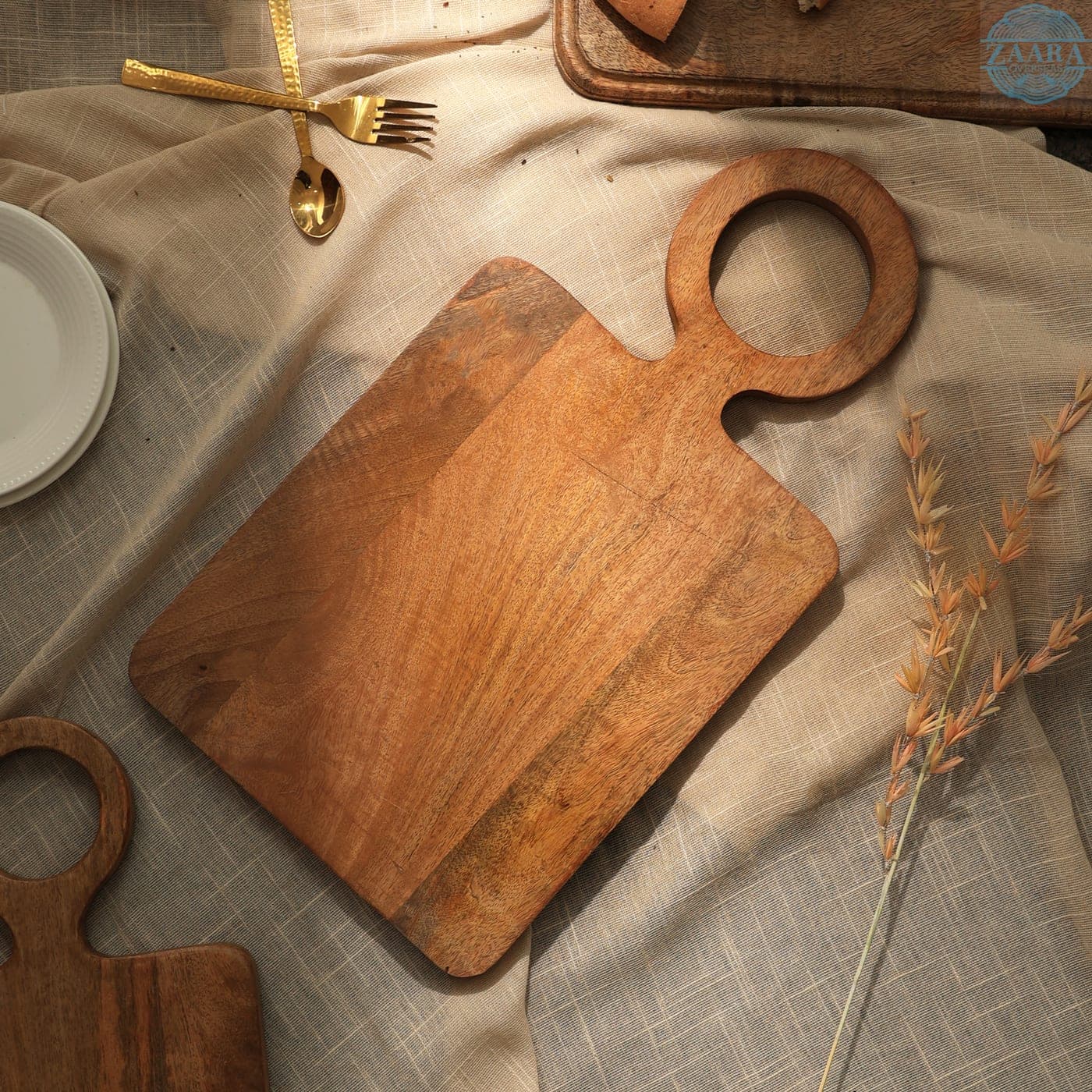 Carved-Handle Serving Board — Designer Library