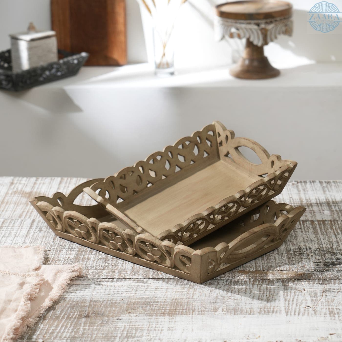 Carved Lattice Tray — Designer Library