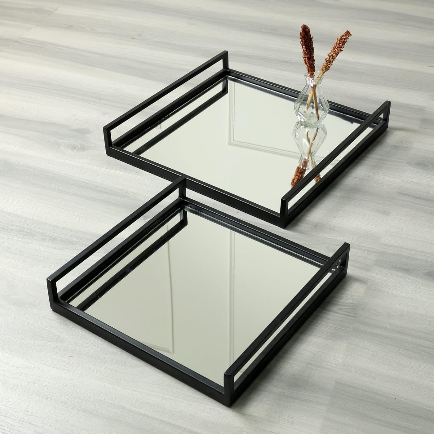 Glass & Brass Bar Tray — Designer Library