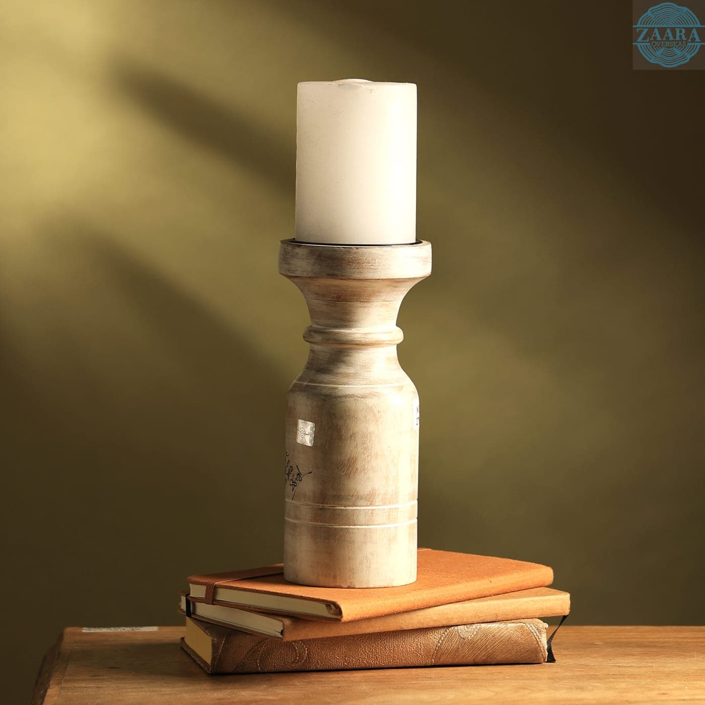 Natural Pillar Candle Holder — Designer Library