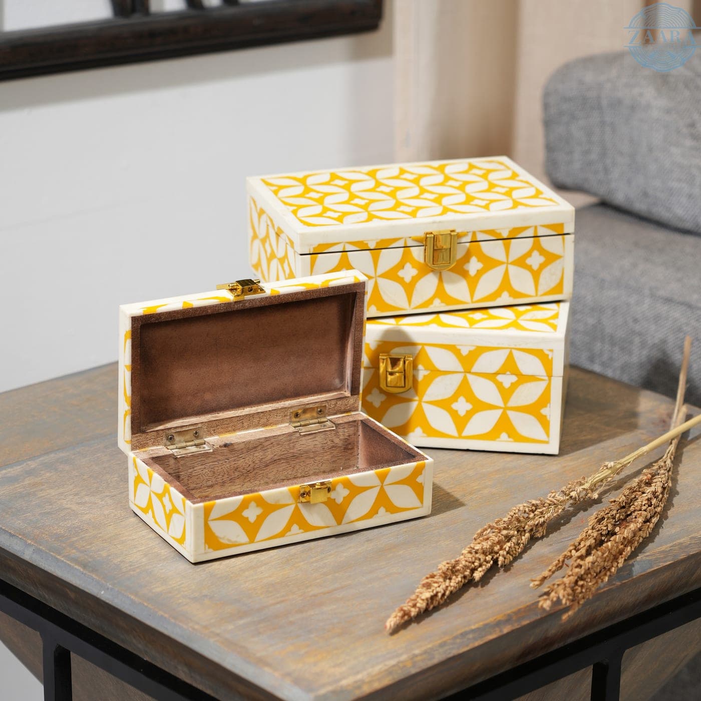 Saffron Tile Keepsake Box — Designer Library