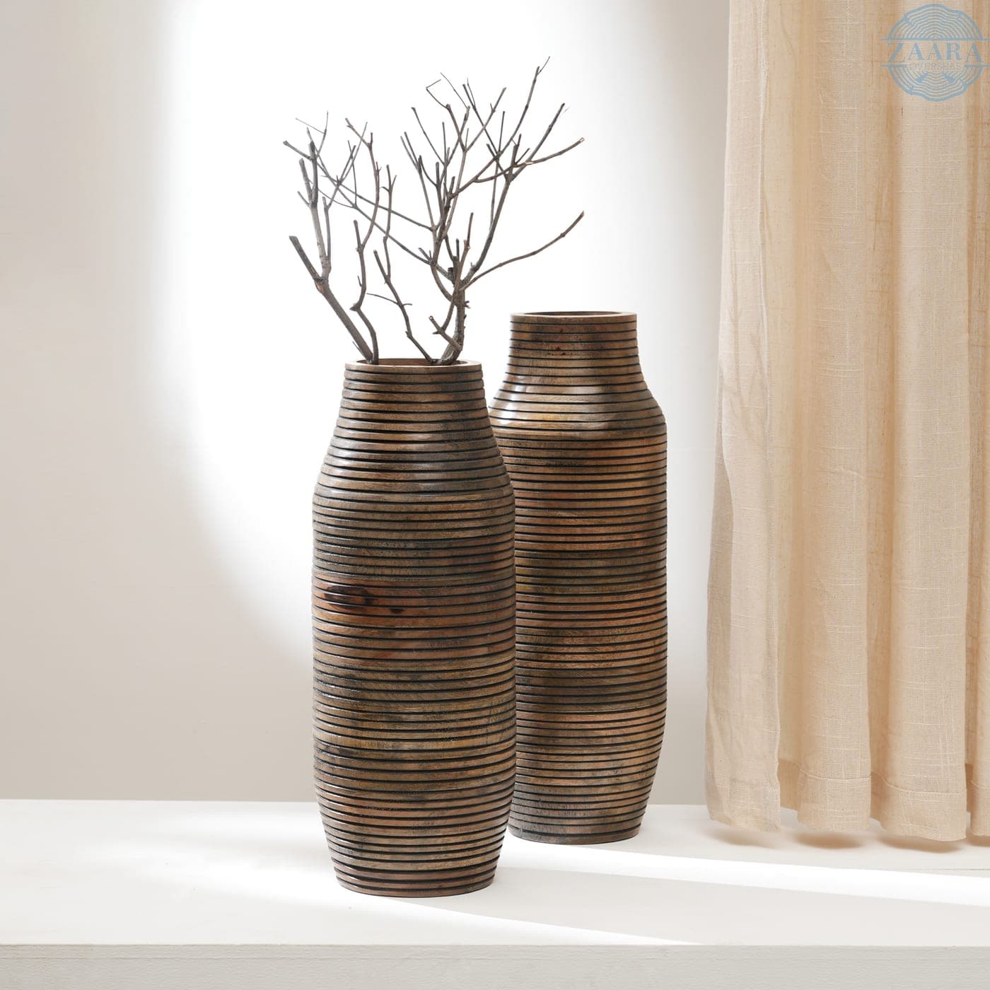 Sculpted Stem Vase Pair — Designer Library
