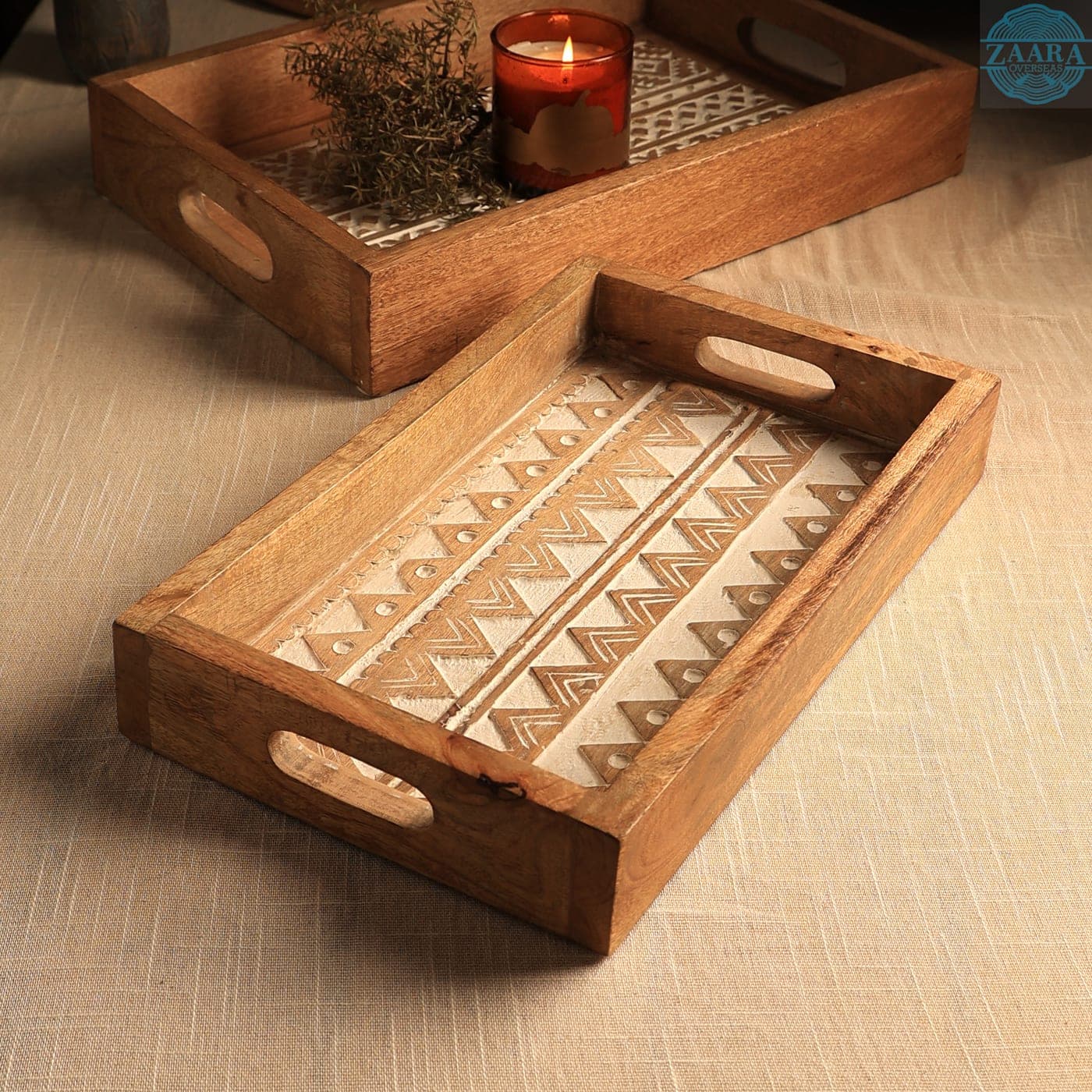 Bone Inlay Serving Tray