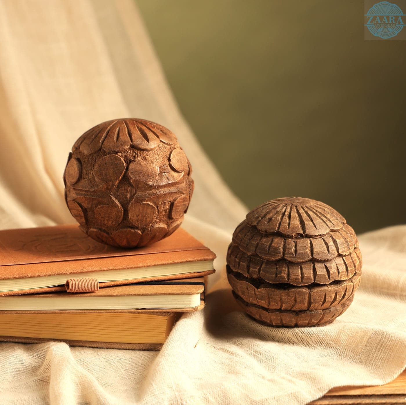 Medallion Carved Orbs