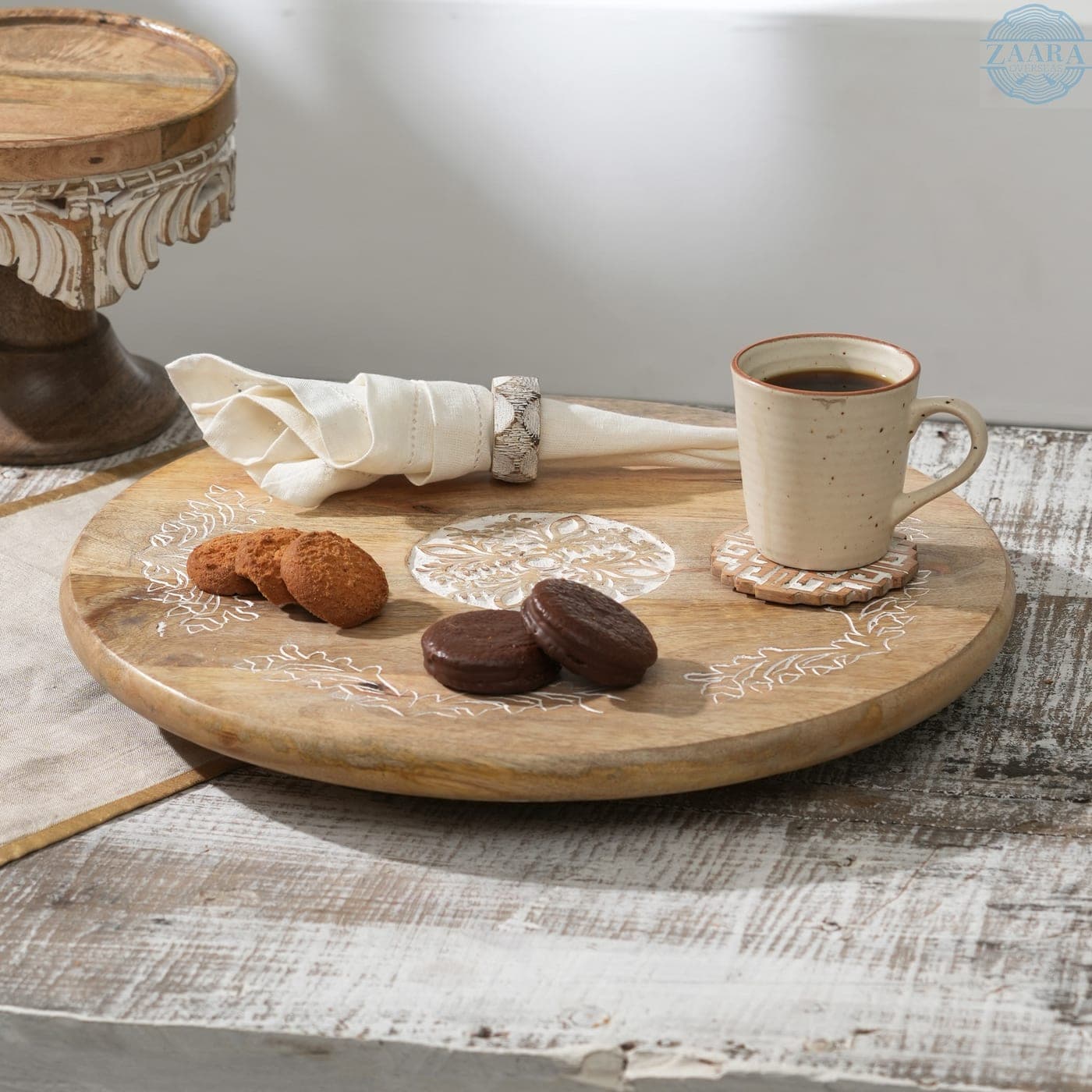 Smooth Acacia Lazy Susan